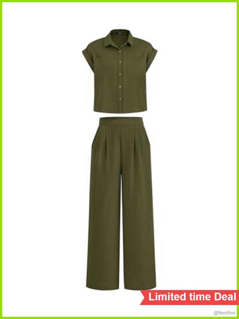 PRETTYGARDEN 2 Piece Set Women's Matching Lounge Outfit Casual Pant Set